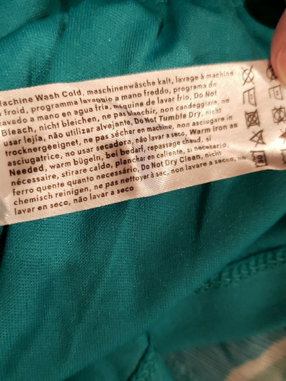 NEW VENUS Blue & Aqua Leaf-Print Sheer Blouse - Picture 6 of 7